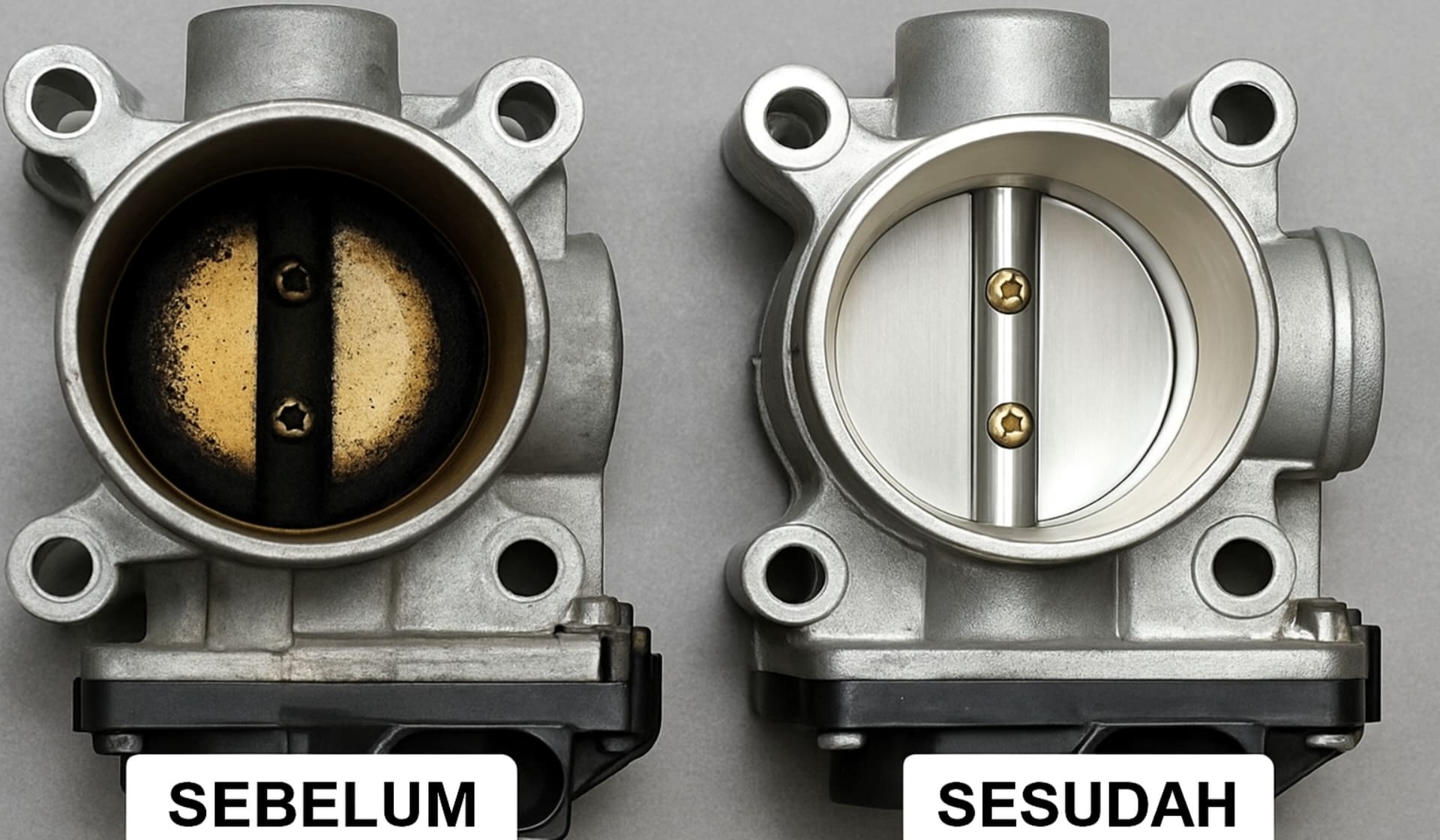 Foto Perbandingan Sebelum dan Sesudah Dibersihkan